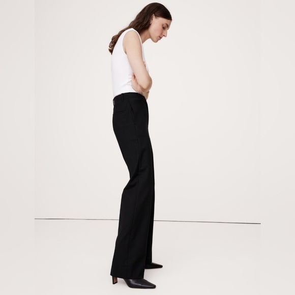 NWT! Black High-Rise Modern Straight Siena Italian Wool Pant - Multiple🤎 - Picture 5 of 16
